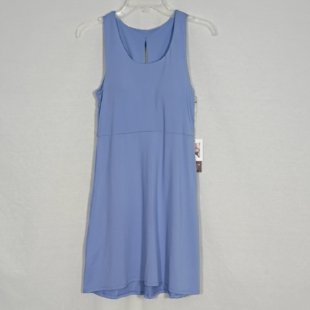 NWT Kyodan Freedom Trails Lilac Blue Moss Jersey Sleeveless Flare Dress Sz XS